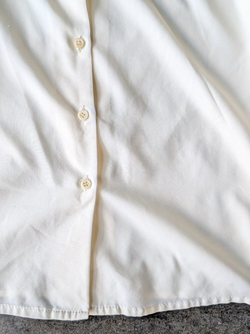 Vintage 80s Levi Strauss Embroidered Collar Ivory Button Front Blouse size 8 - Picture 4 of 9